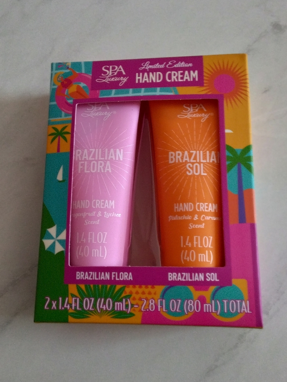 Brazilian Flora & Brazilian Sol Hand Cream Duo - Pink & Orange